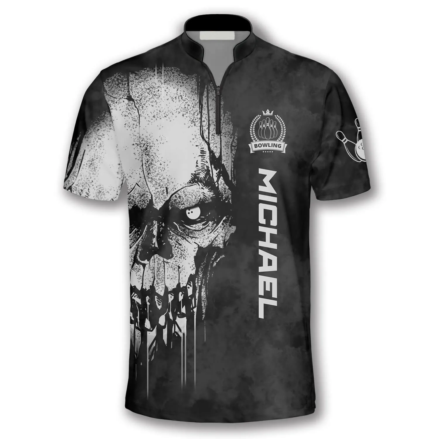 1000 Years Mummies Custom Bowling Jerseys for Men, Personalized Bowling Skull Shirt, Gift for Bowler