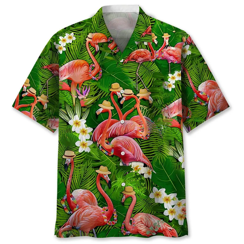 3D All Over Print Flamingo Hawaiian Shirt, Hawaii Beach Aloha Shirt for Men, Flamingo Shirt