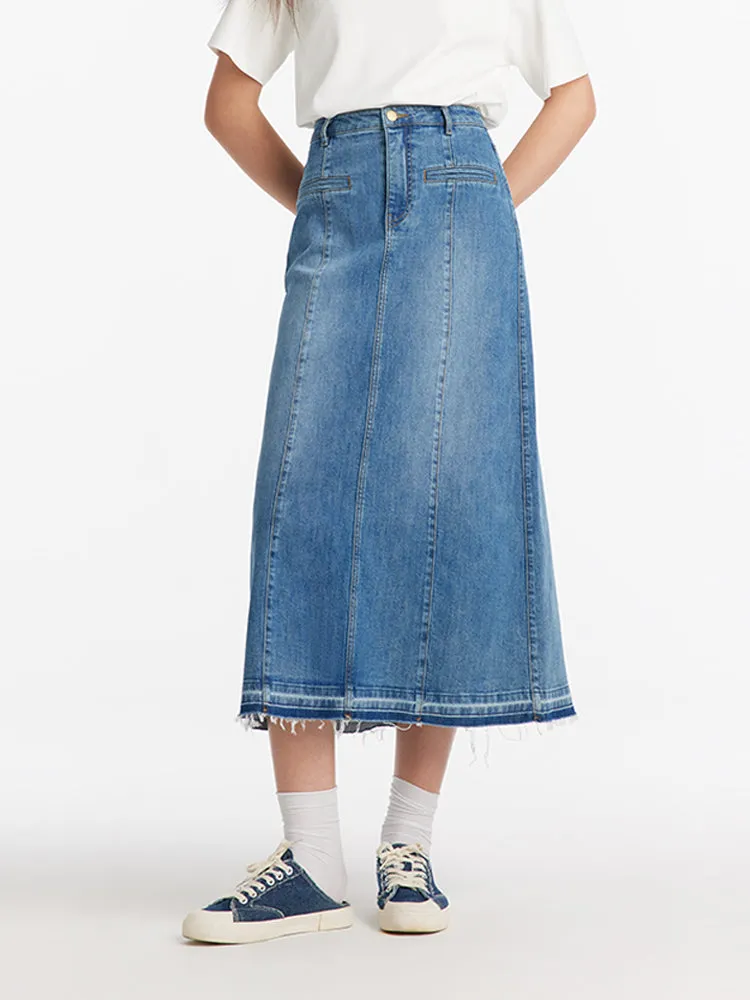 A-Line Denim Women Skirt