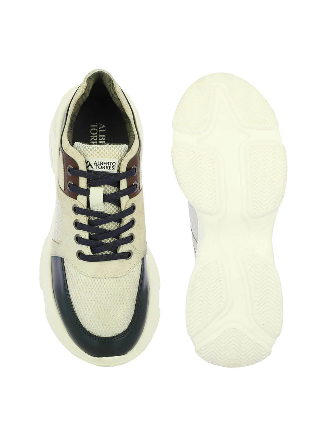 Alberto Torresi White Laceup Sports Shoes