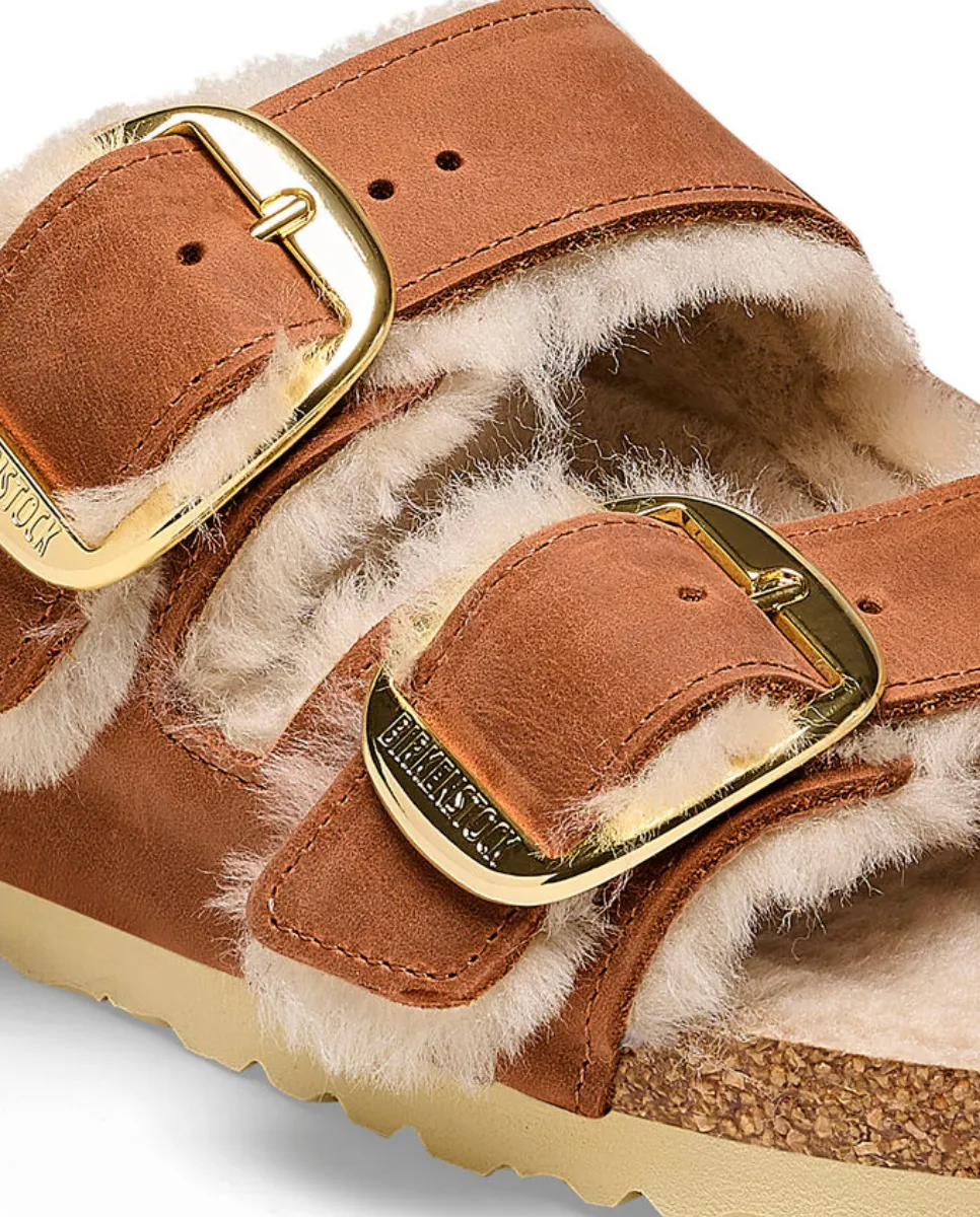 Arizona Big Buckle Shearling Cognac