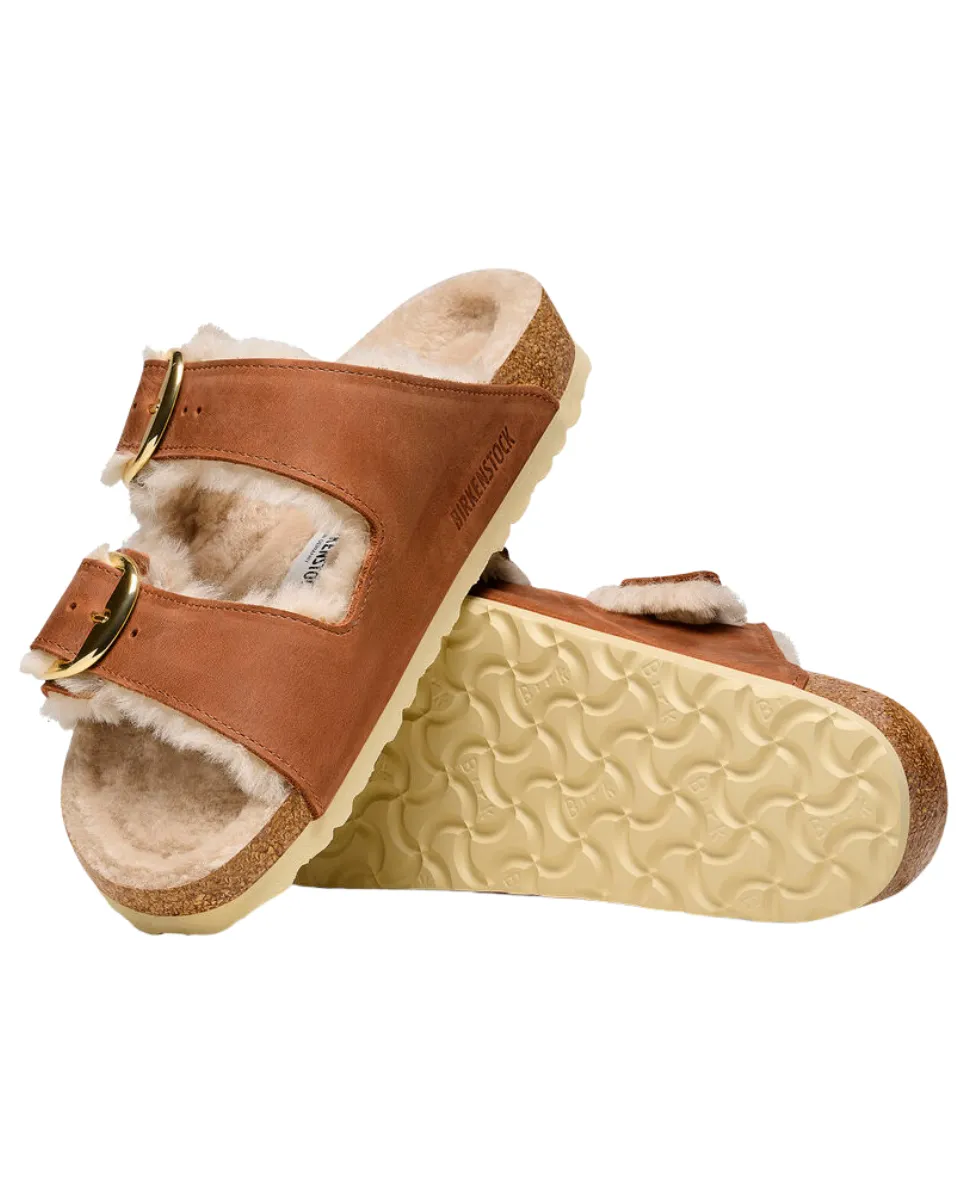 Arizona Big Buckle Shearling Cognac