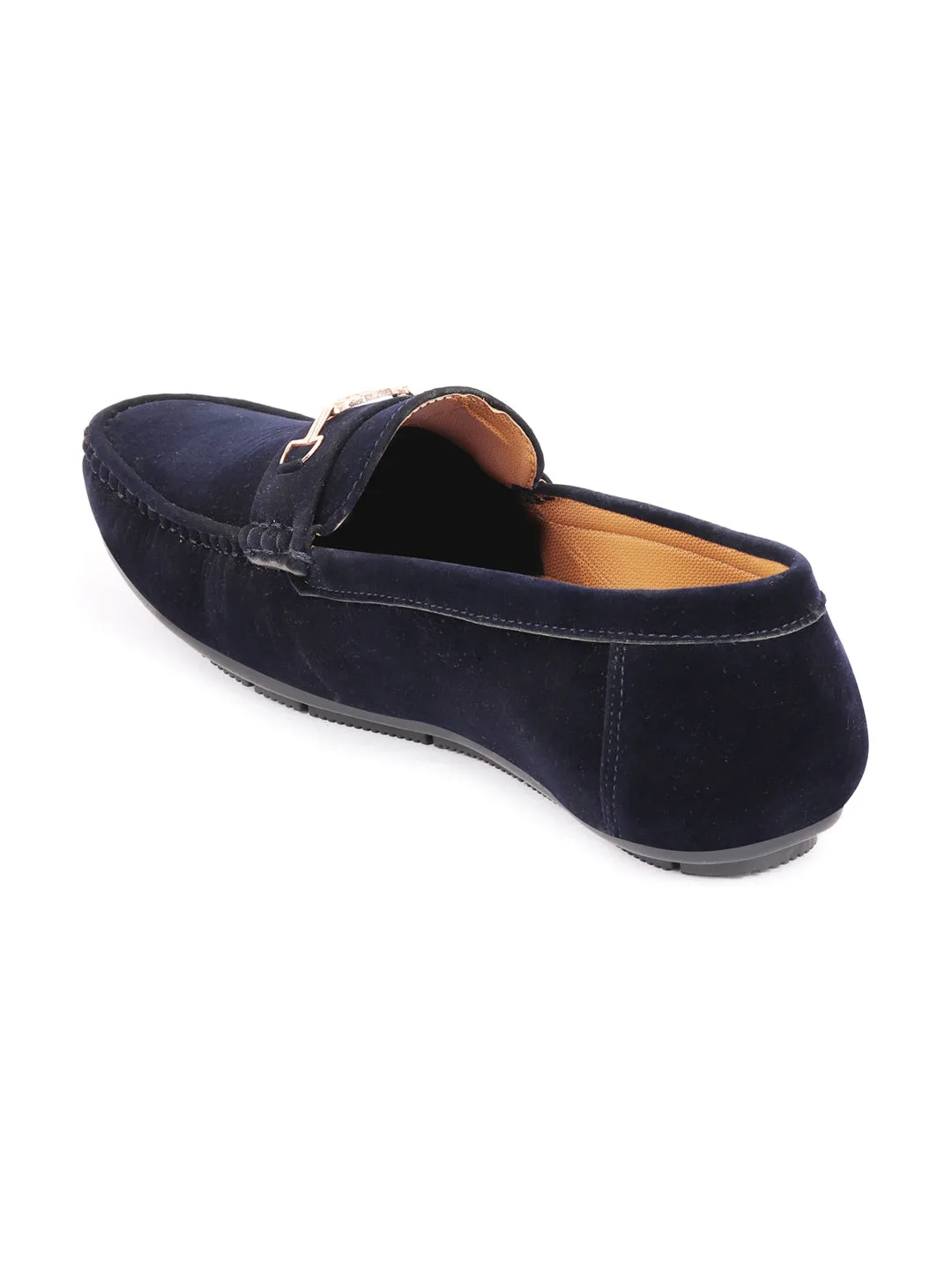 Basics Men Navy Blue Horsebit Buckle Outdoor Comfort Loafer Shoes