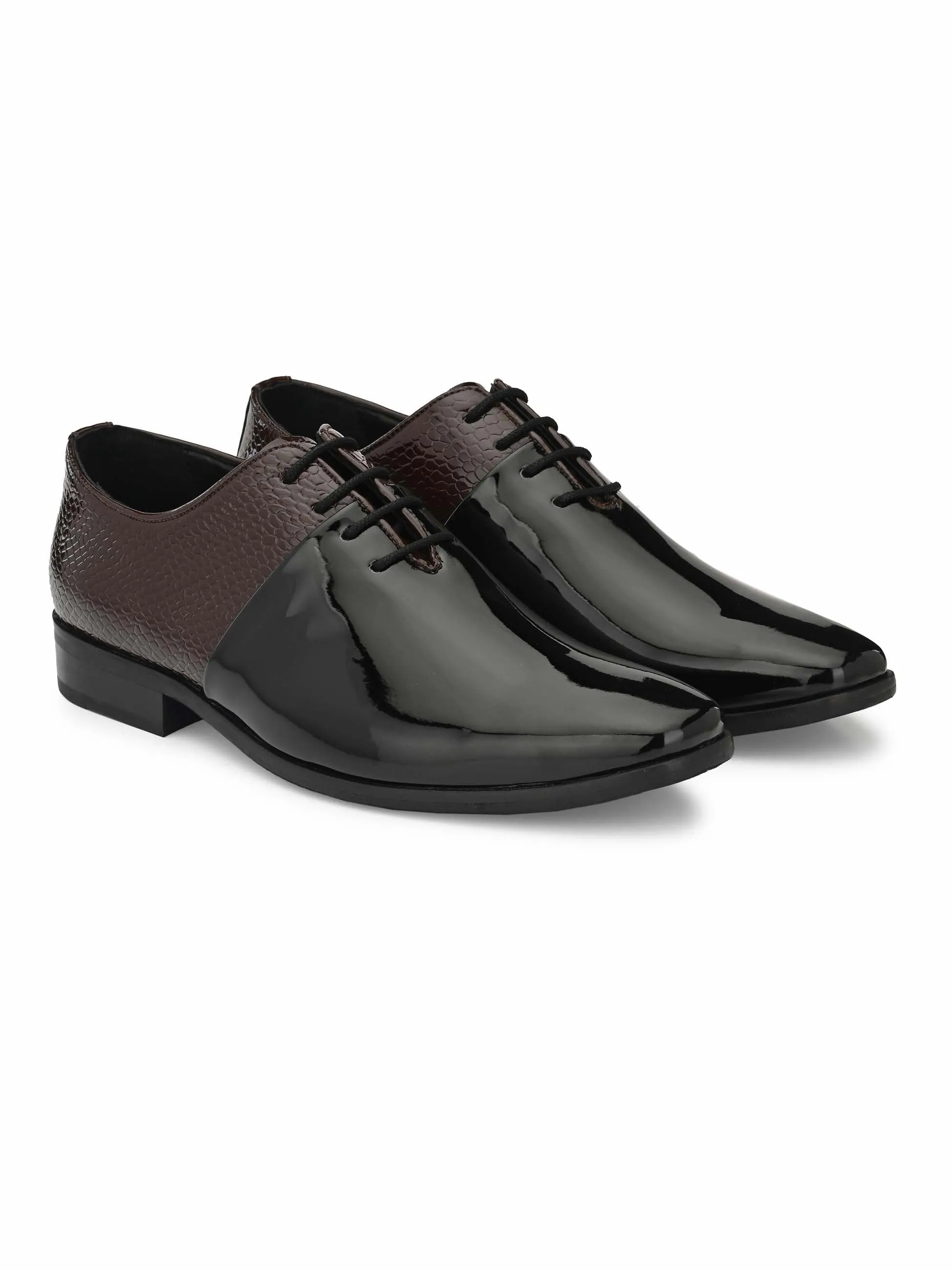 Black Patent Derby Shoes