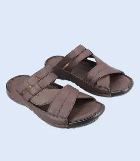 BM4527-BROWN-Men Slipper