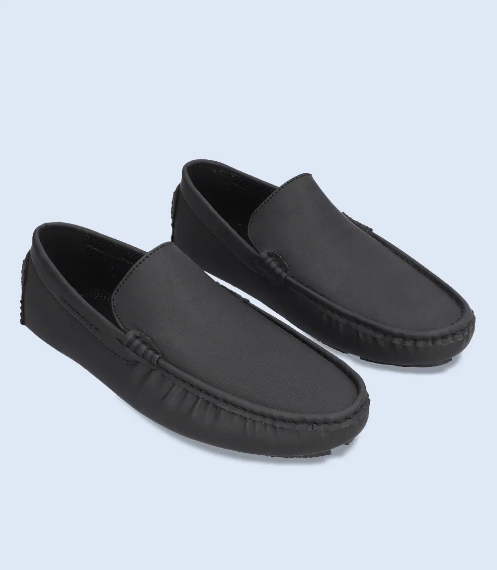 BM5220-BLACK-Men Driving Moccasins