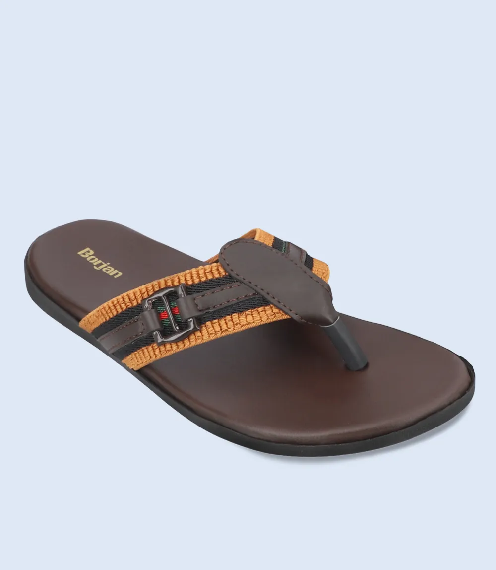 BM5529-BROWN-Men Casual Chappal