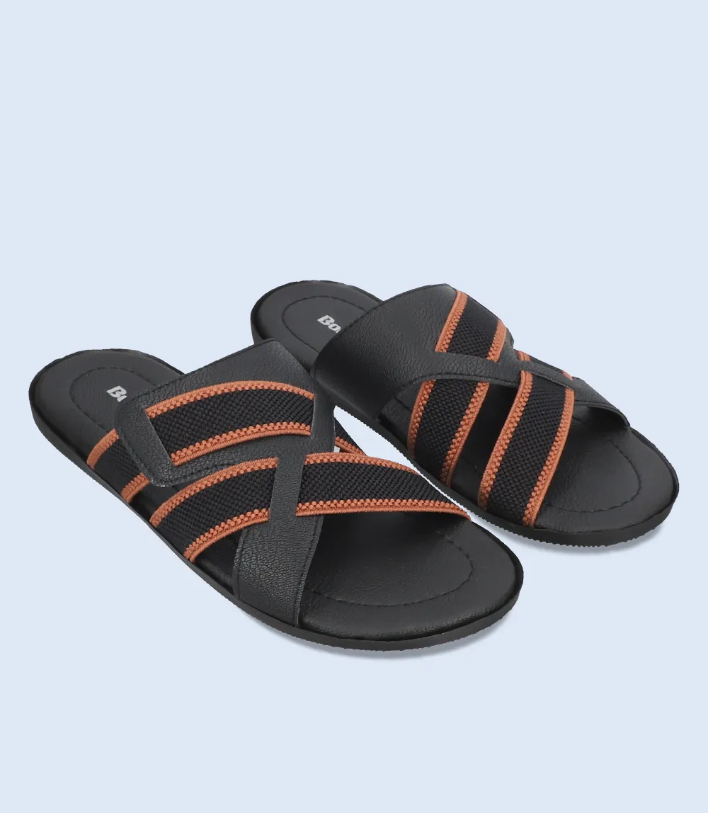 BM5541-Black-Men casual slipper