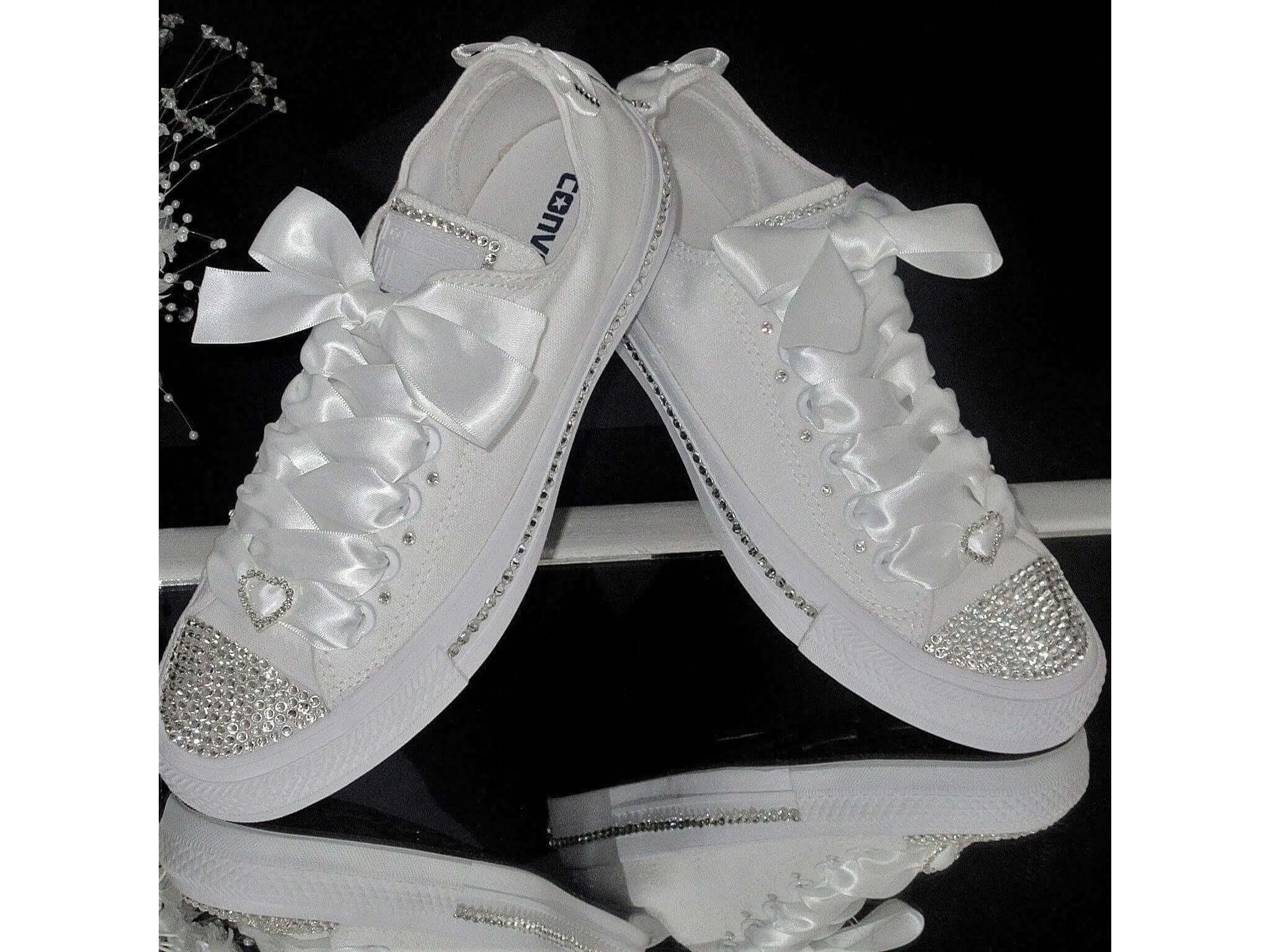 Bridal Custom Crystal Wedding Converse Trainers