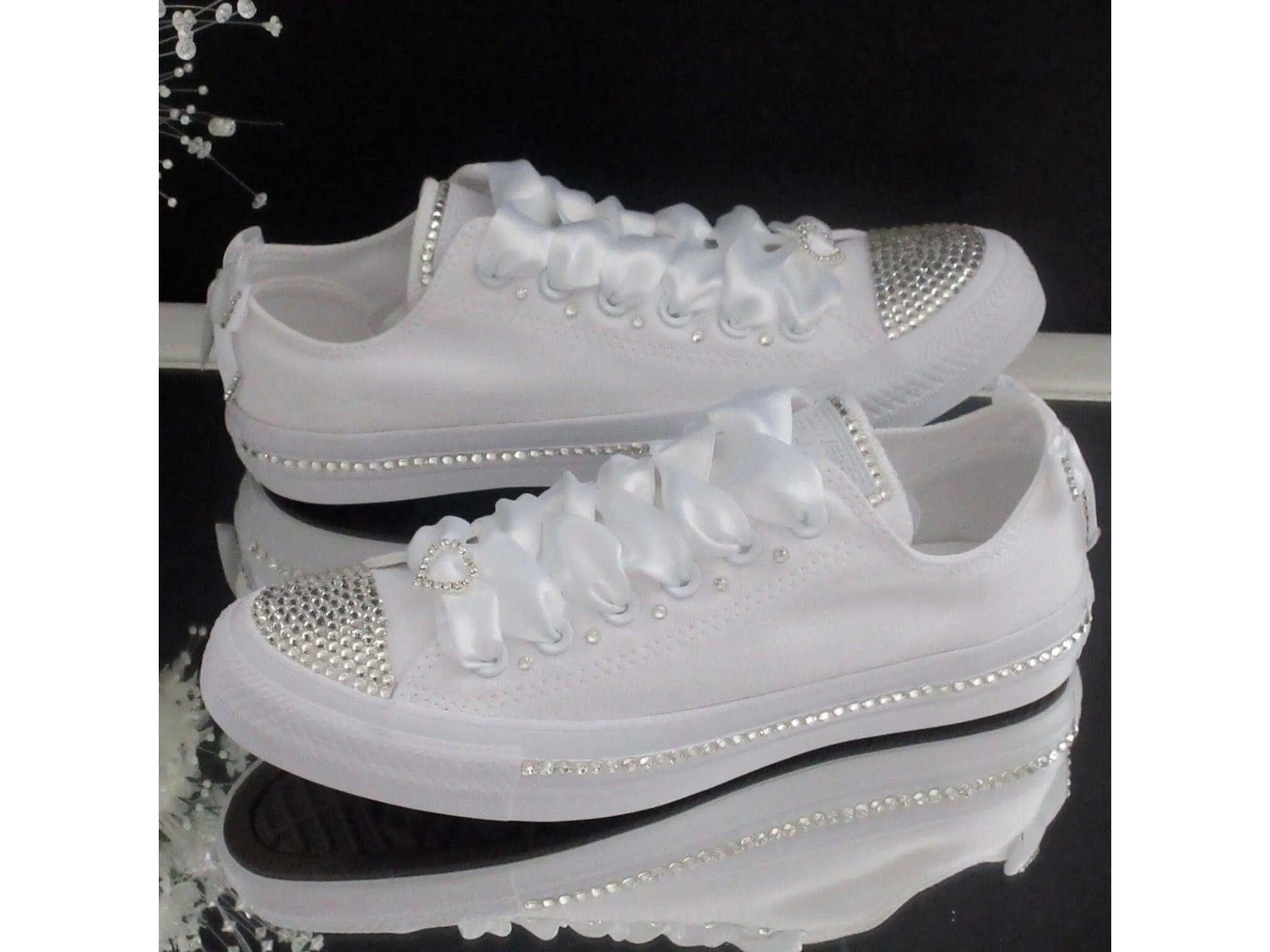 Bridal Custom Crystal Wedding Converse Trainers