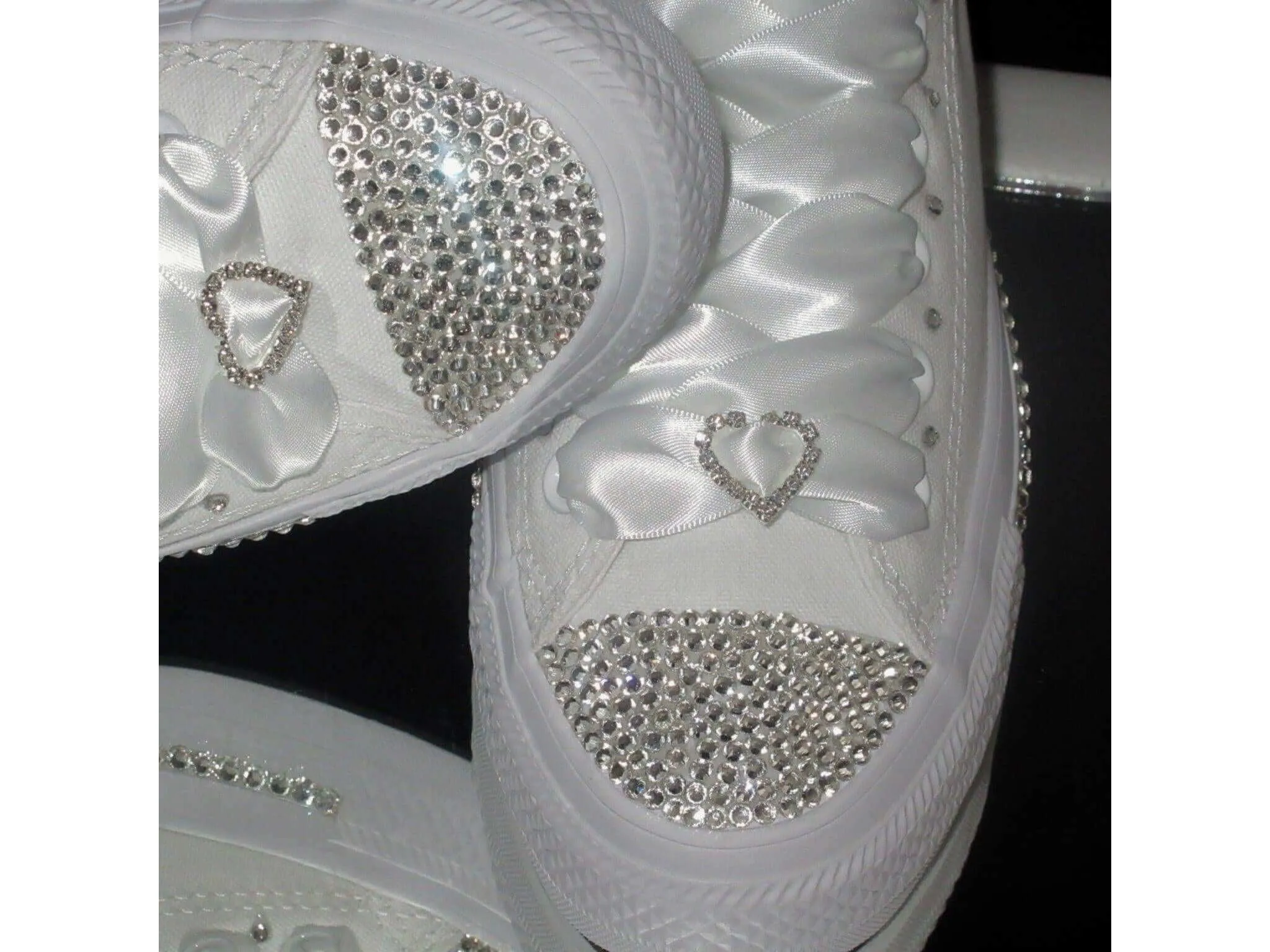 Bridal Custom Crystal Wedding Converse Trainers