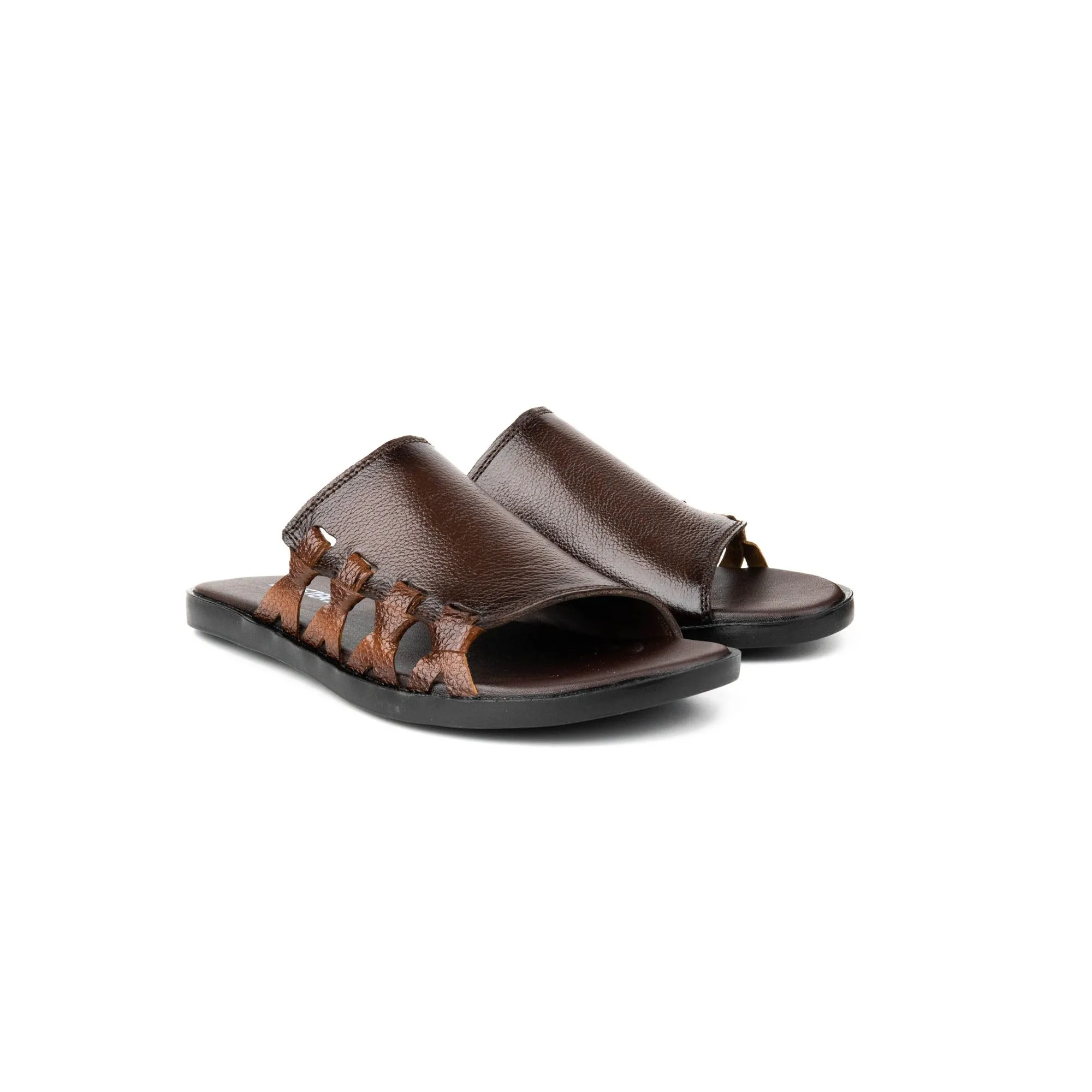 Brown Premium Leather Slippers