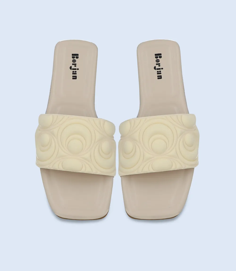 BW7341-IVORY-Women Casual Slipper