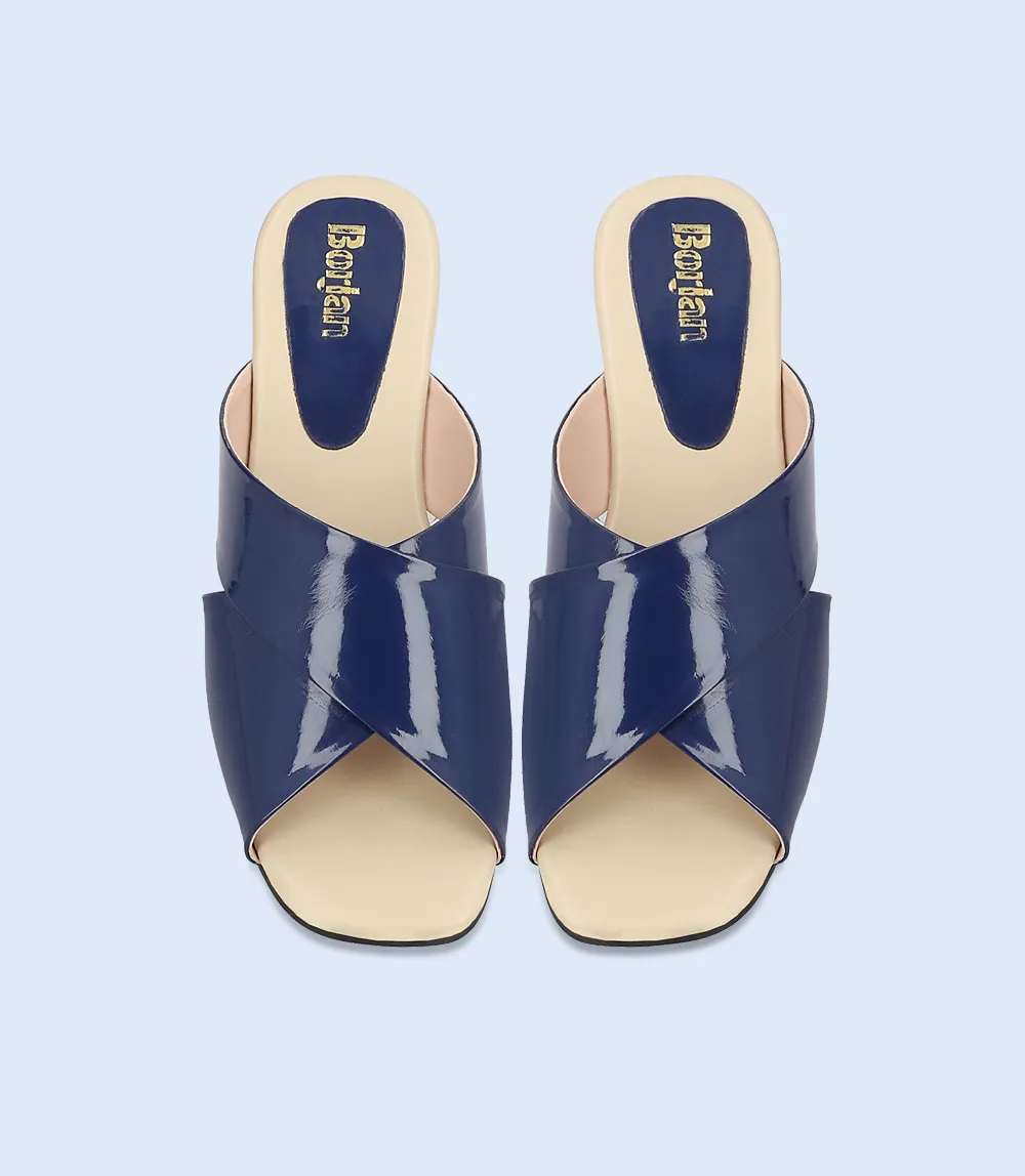 BW7980-NAVY-Women Casual Slipper