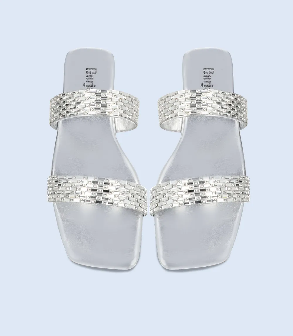 BW8749-SILVER-Women Formal Slipper