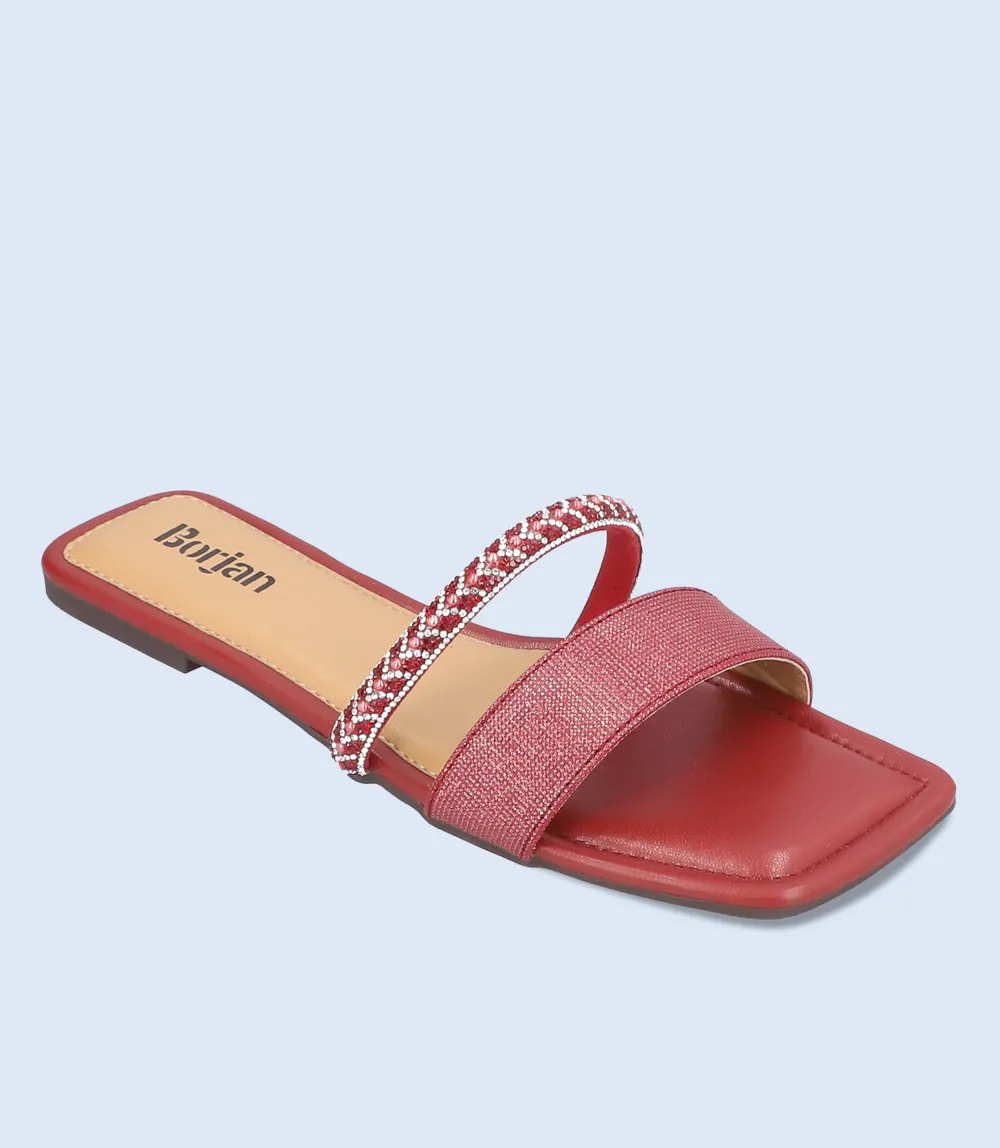 BW9309-MAROON-Women Casual Slipper