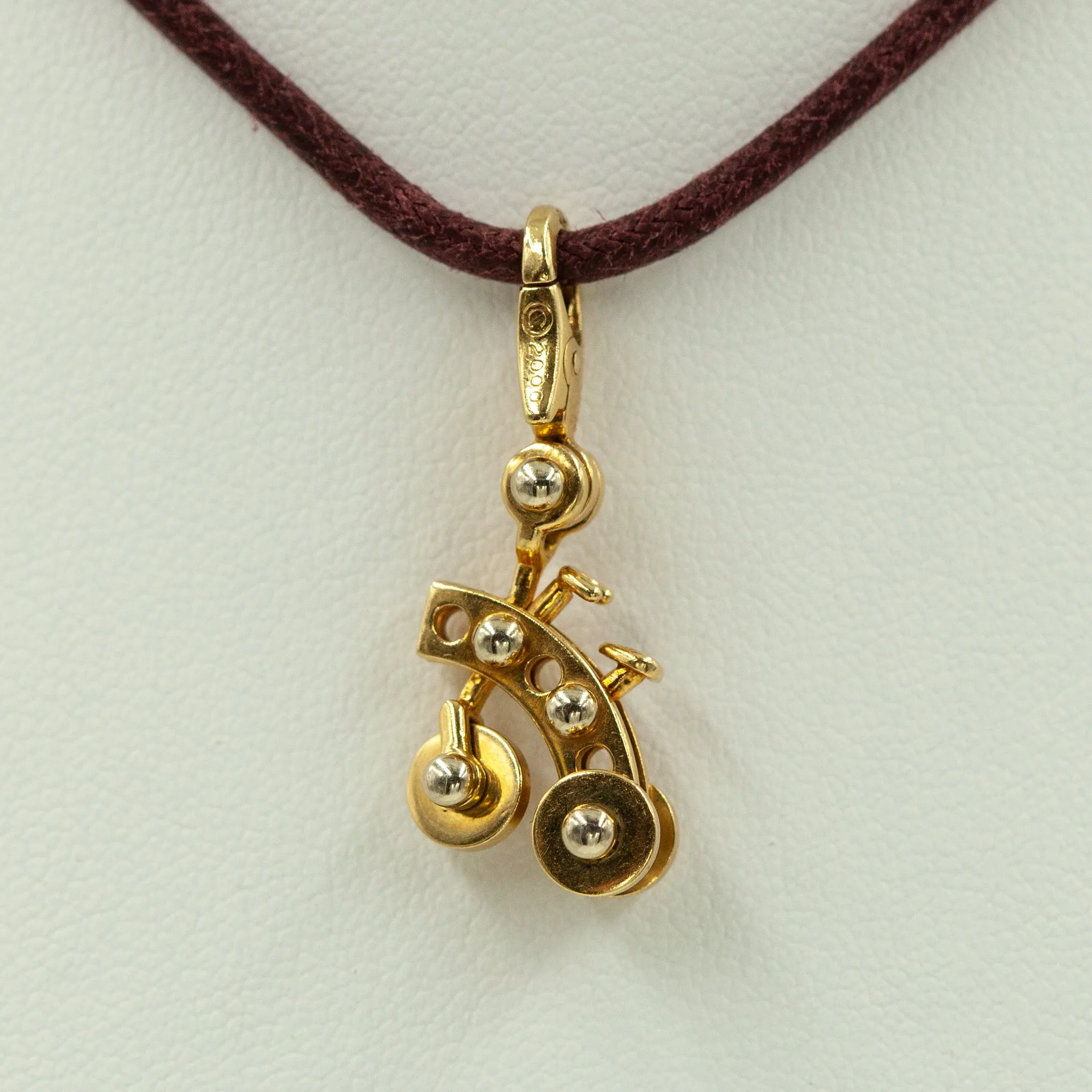 Cartier 18kt " Tricycle" Charm Pendant