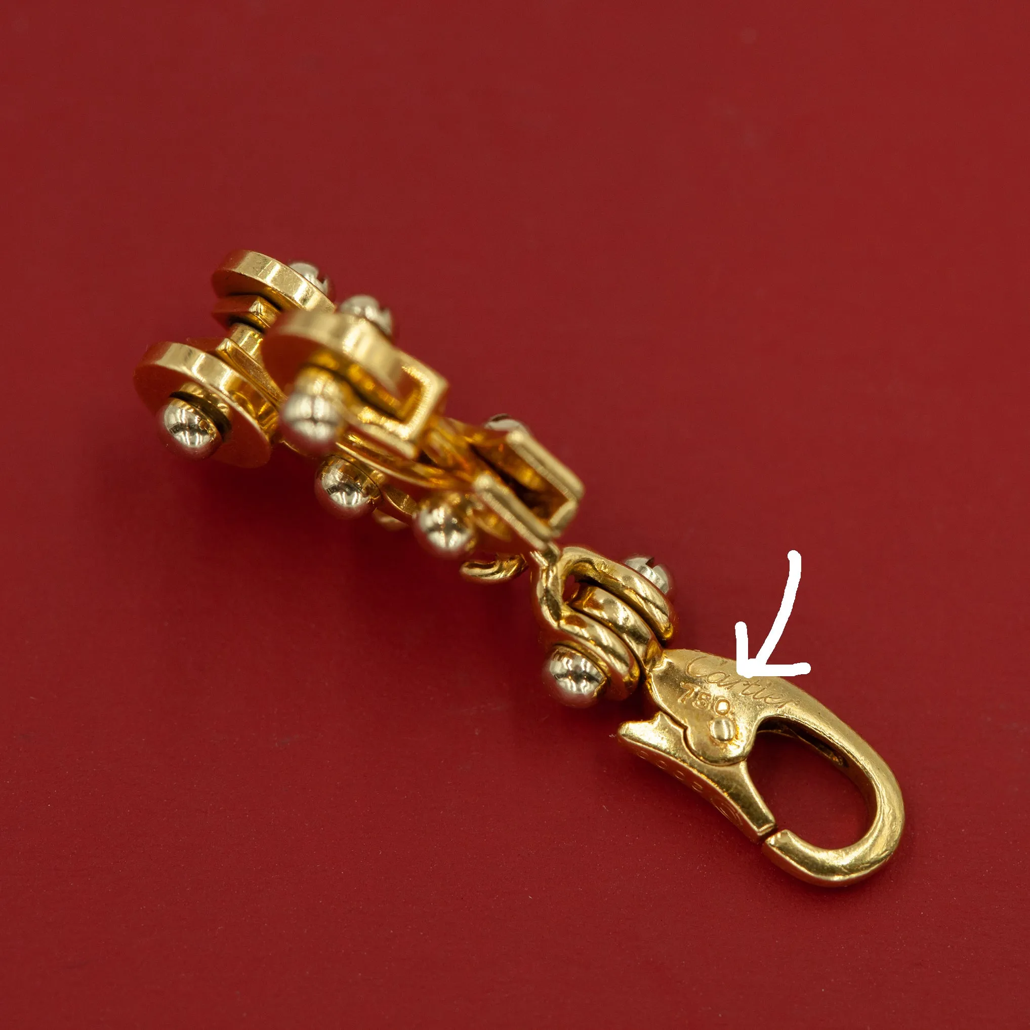 Cartier 18kt " Tricycle" Charm Pendant