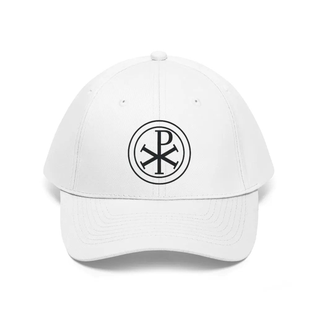 Chi Rho Catholic Hat, Unisex, White