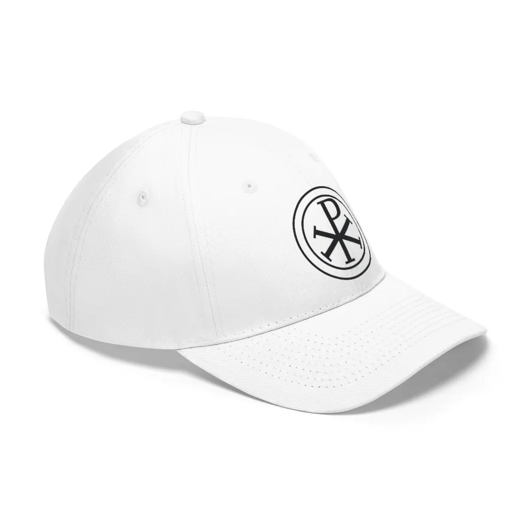 Chi Rho Catholic Hat, Unisex, White