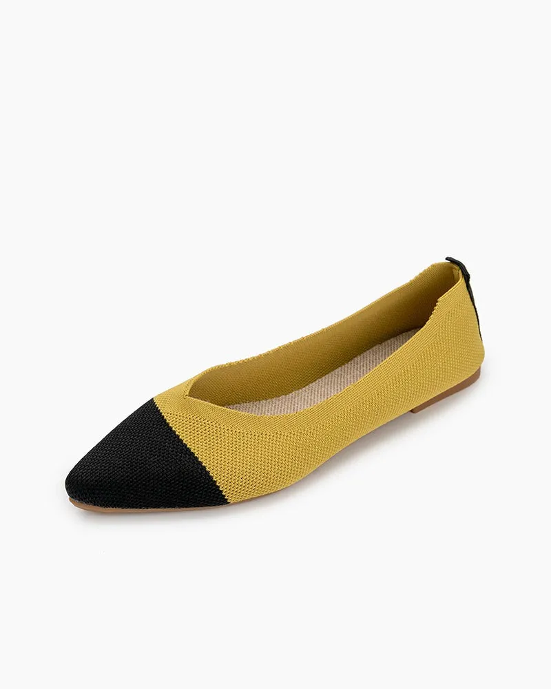 Colorblock Patchwork  V-Cut Flats