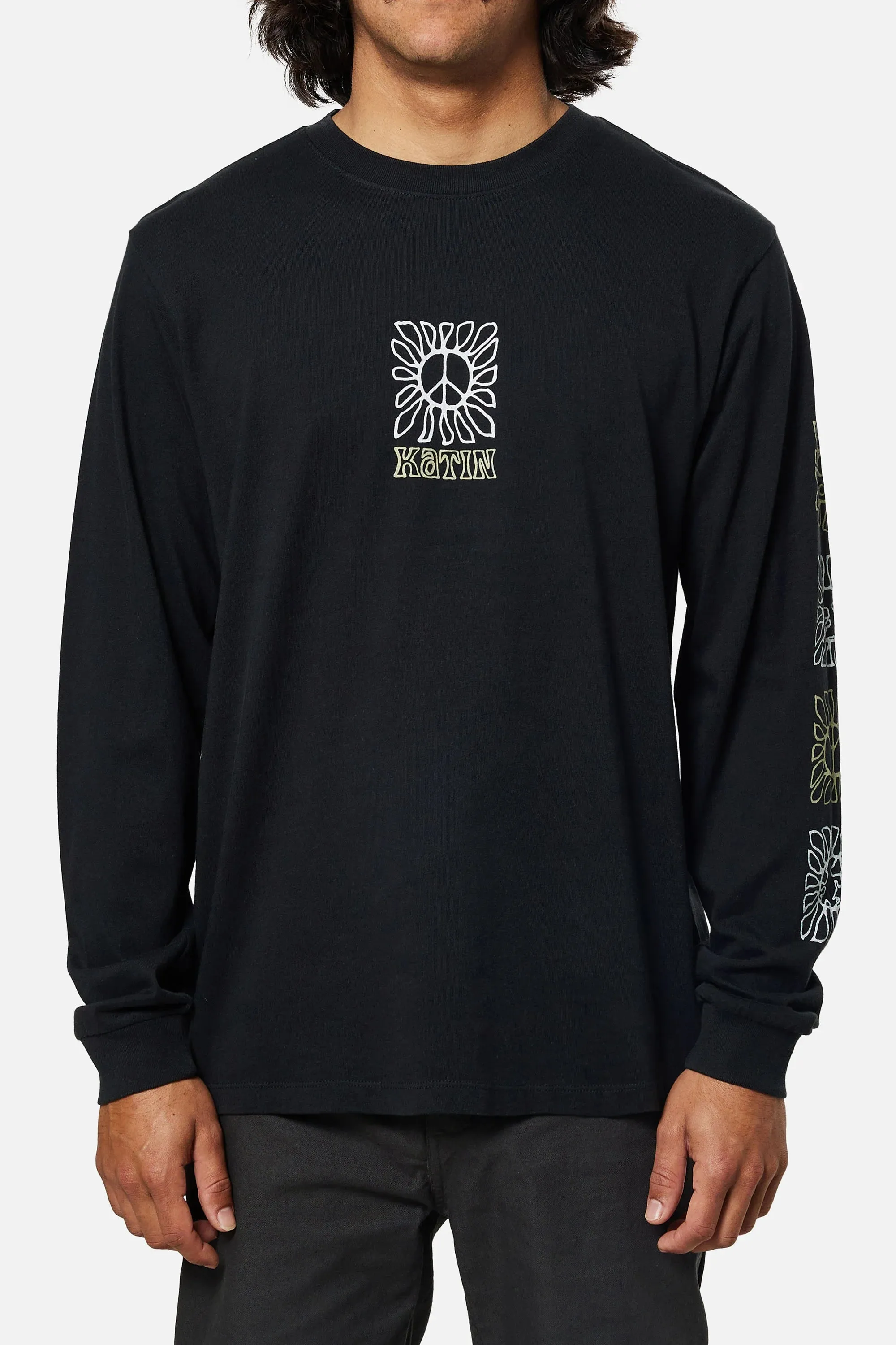 COMMUNAL LONG SLEEVE TEE - Black Wash