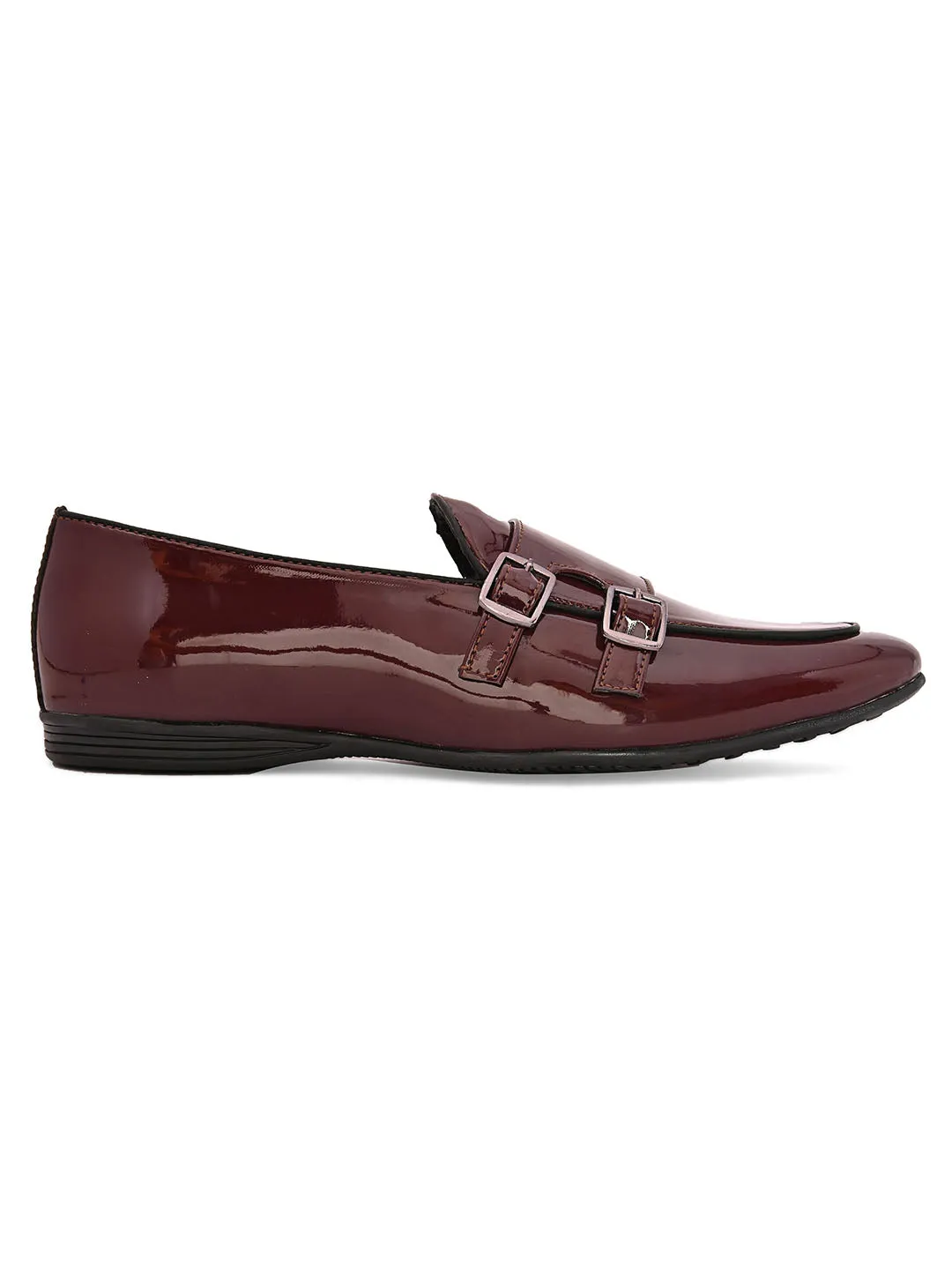 Crimson Patent Monk Shoes