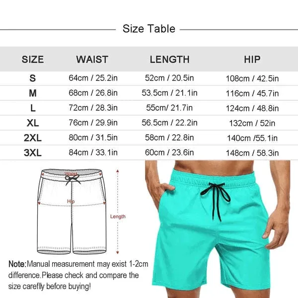 Custom Face Purple Flowers Couple Swim Shorts&Dress Men's Swim Trunks Women's Beach Sling Skirt