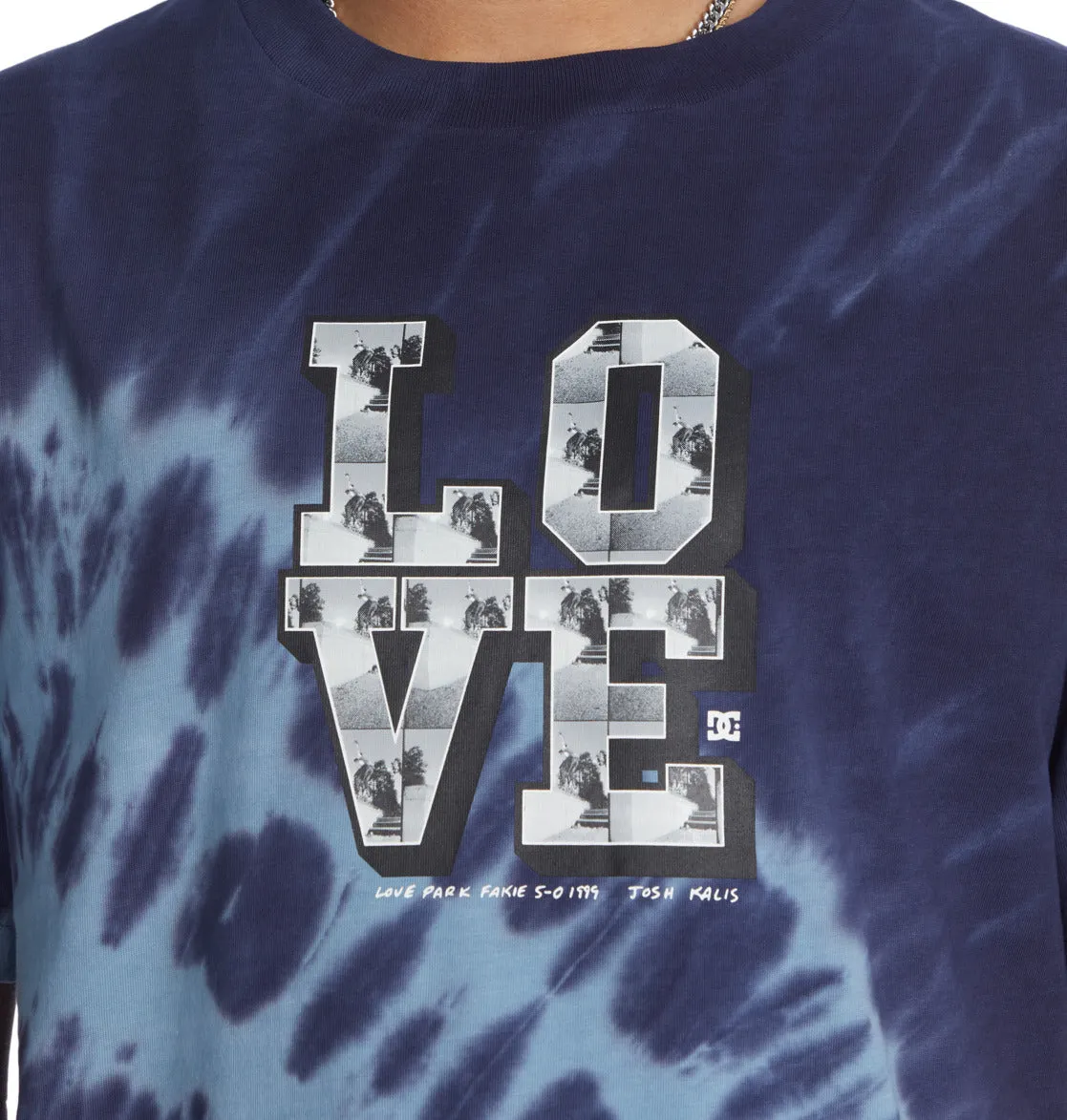 Dc Shoes Blabac x Kalis Love Park Kalis Heritage T-shirt - Navy Blazer Spiral Tie Dye