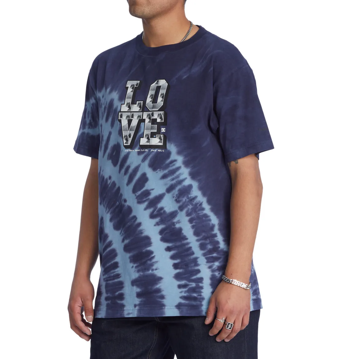 Dc Shoes Blabac x Kalis Love Park Kalis Heritage T-shirt - Navy Blazer Spiral Tie Dye