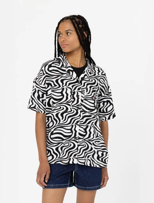 DICKIES Leesburg Short Sleeve Shirt - Cloud Zebra