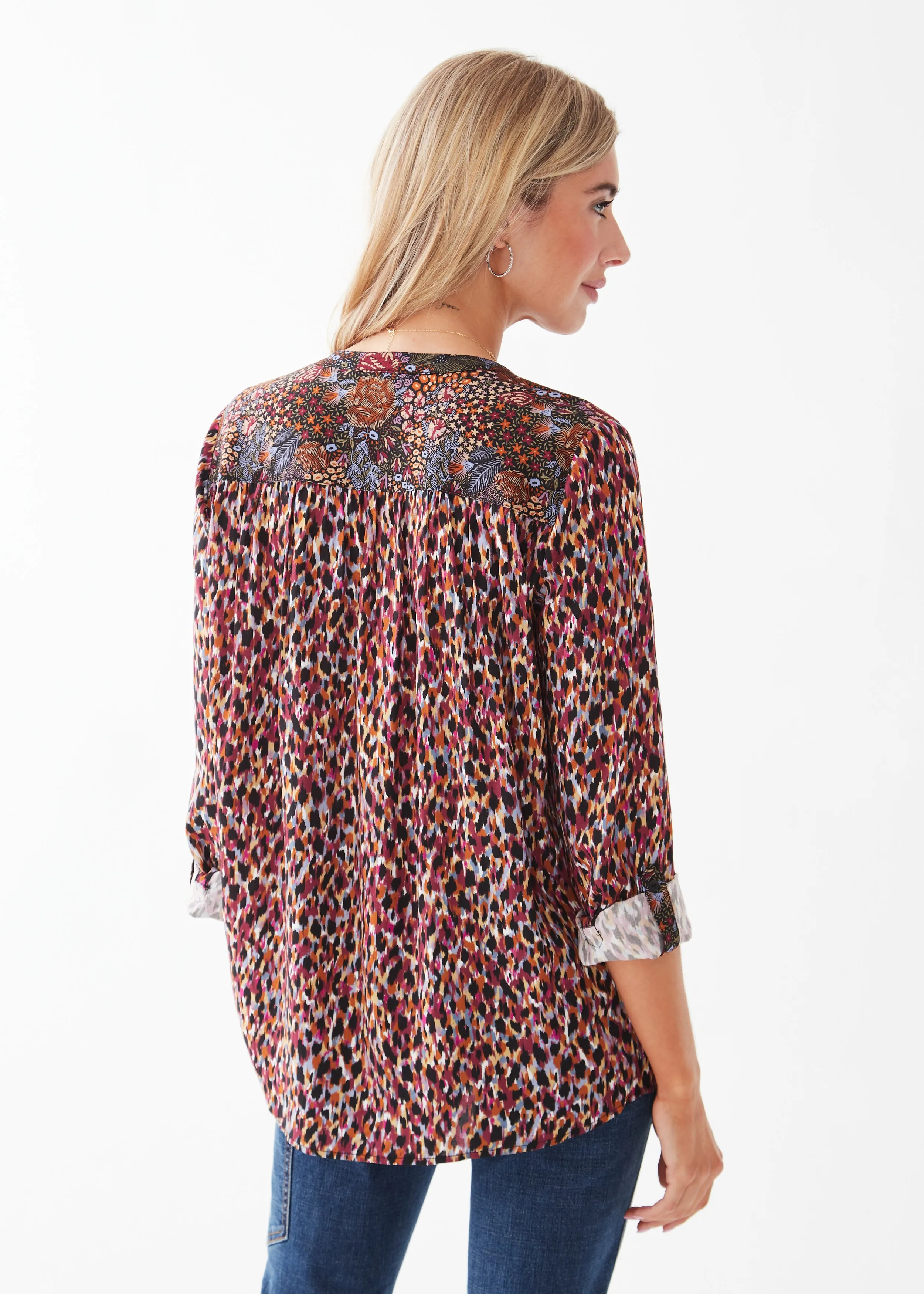 FDJ shirt 7218397, viscose mixed-print