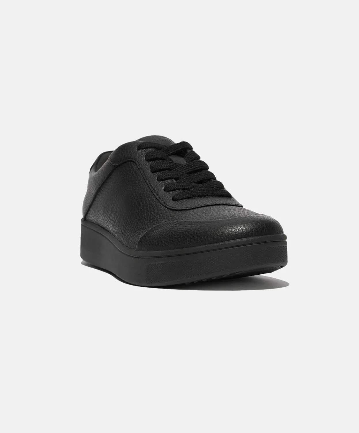 FitFlop Rally Tumbled-Leather Sneakers Black