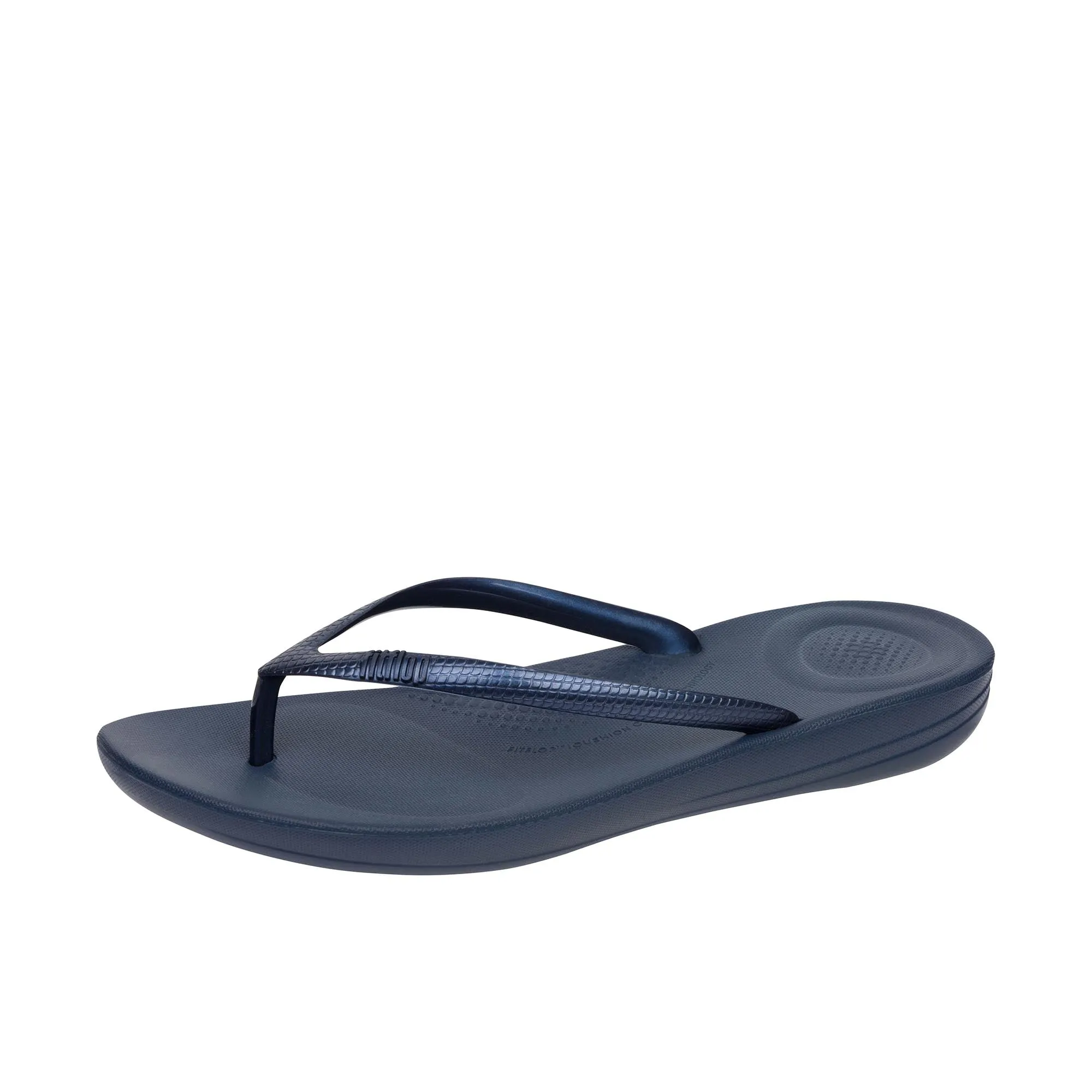 FitFlop Womens Iqushion Ergonomic Flip-Flops Midnight Navy