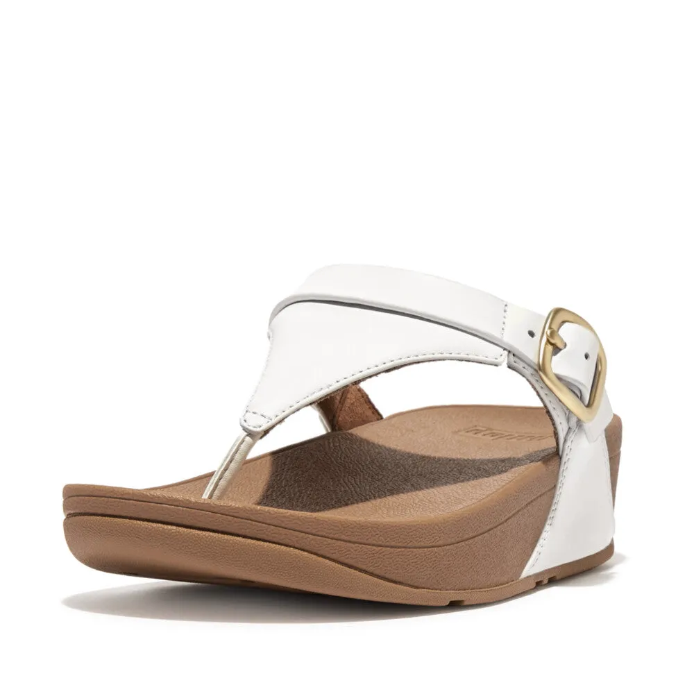 'FitFlop' Women's Lulu Adjustable Leather Toe-Posts Sandal - Urban White