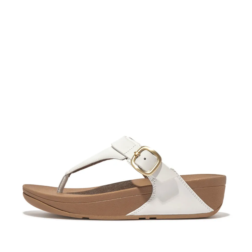 'FitFlop' Women's Lulu Adjustable Leather Toe-Posts Sandal - Urban White