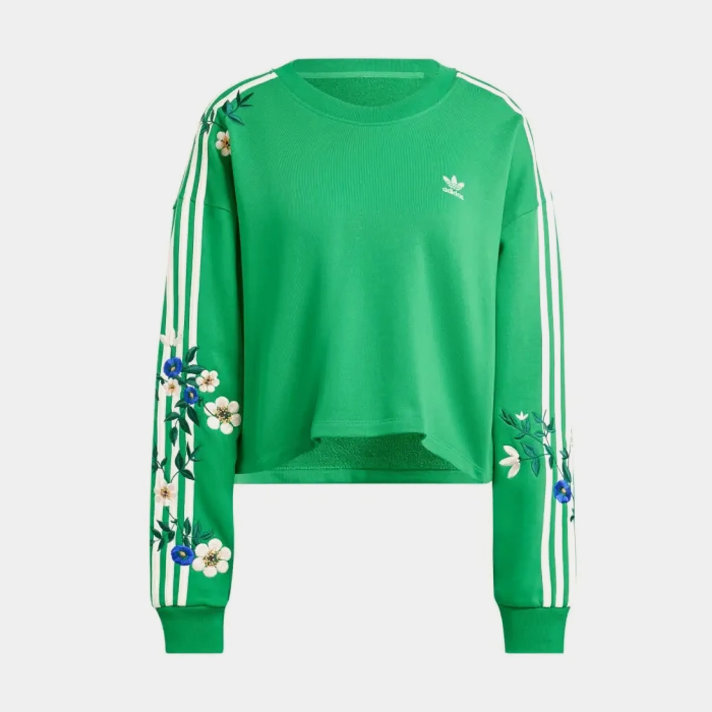 Floral Graphics Womens Crew (Green/White)