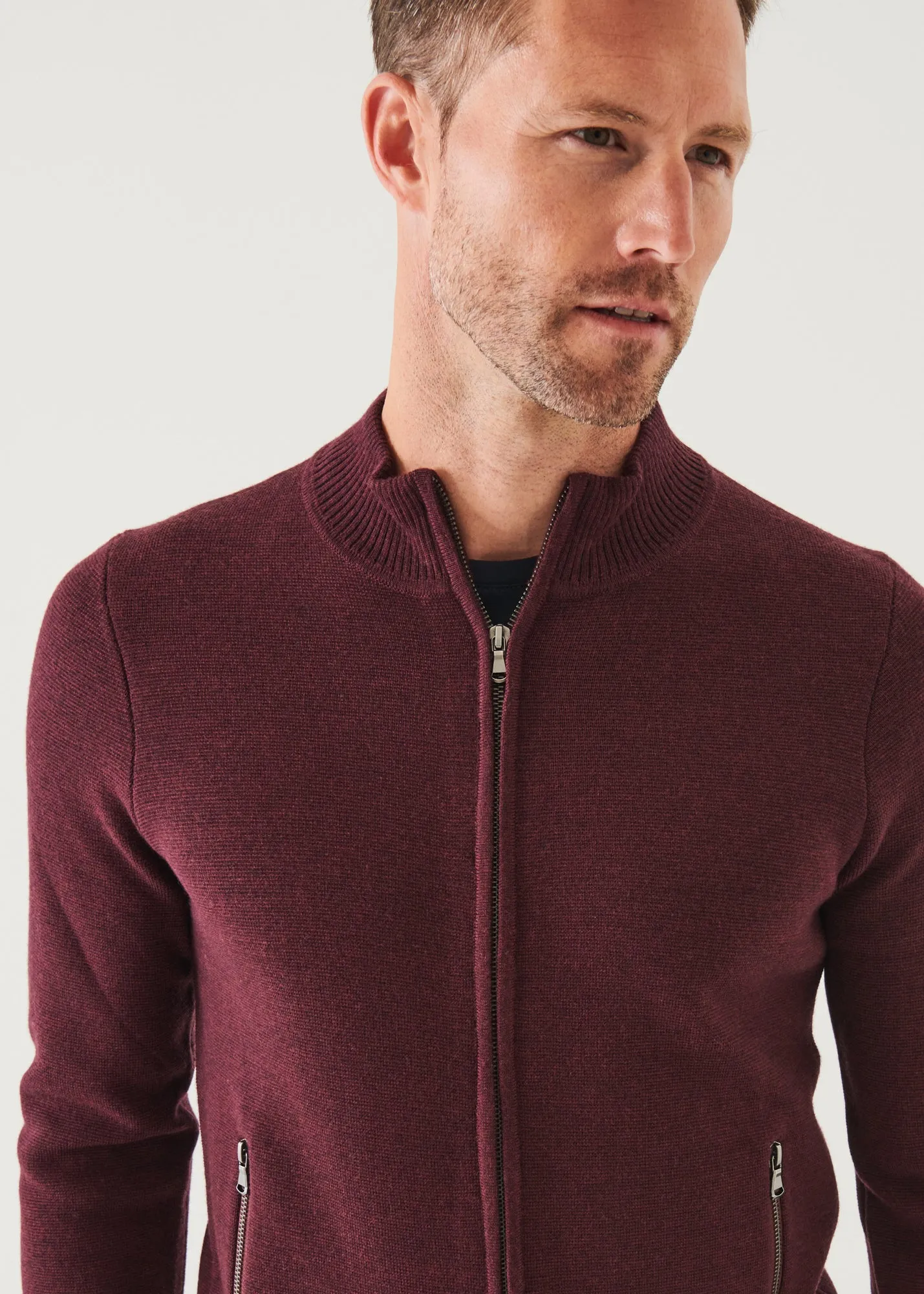 FULL-ZIP HALF MILANO CARDIGAN