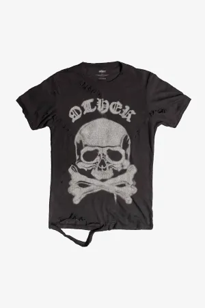 Graffiti Skull & Crossbones Thrasher Tee