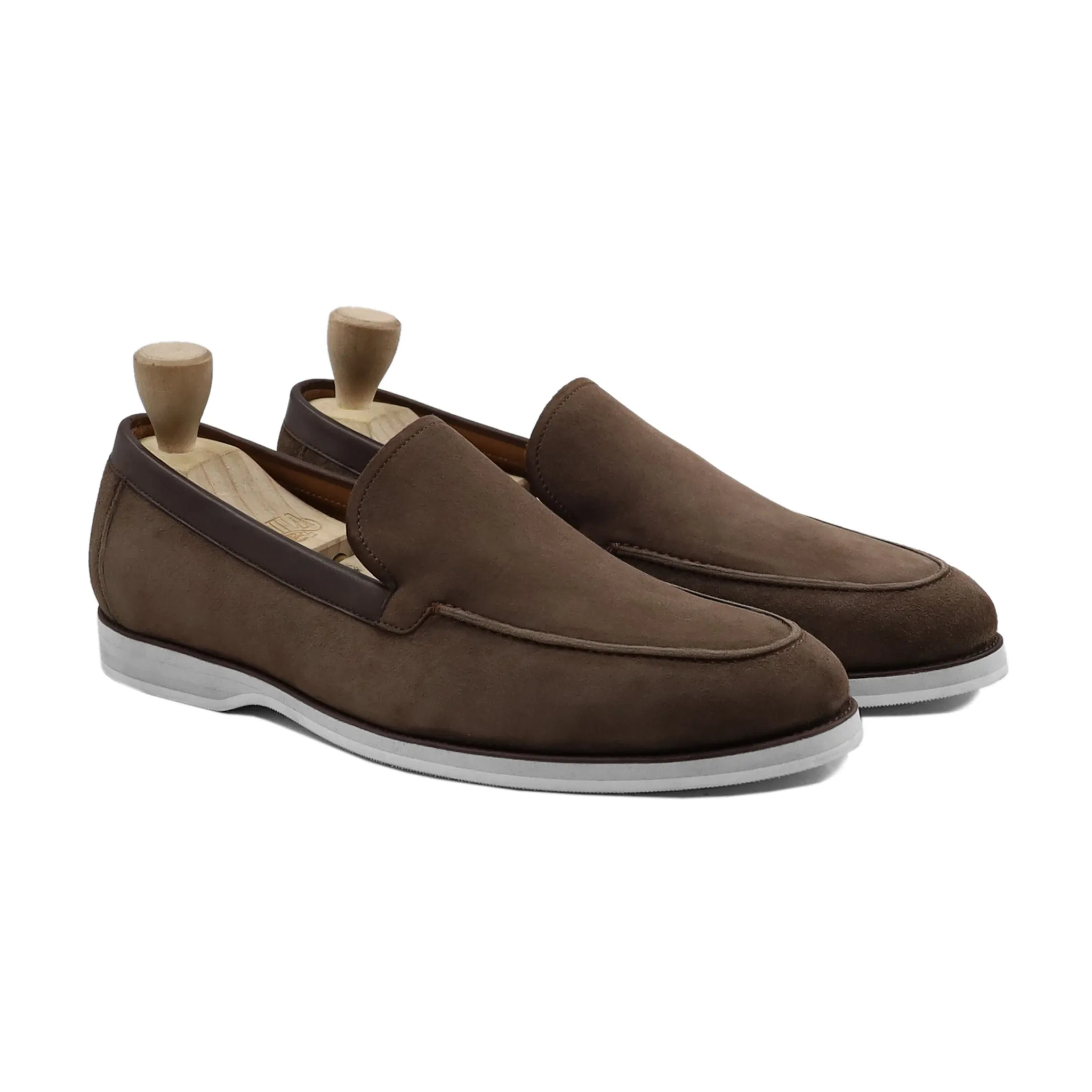 Heraklion - Men's Brown Kid Suede Loafer