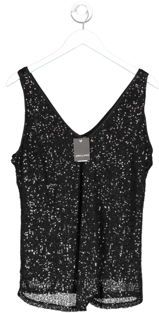 JD.Williams Black Sequin Vest UK 12