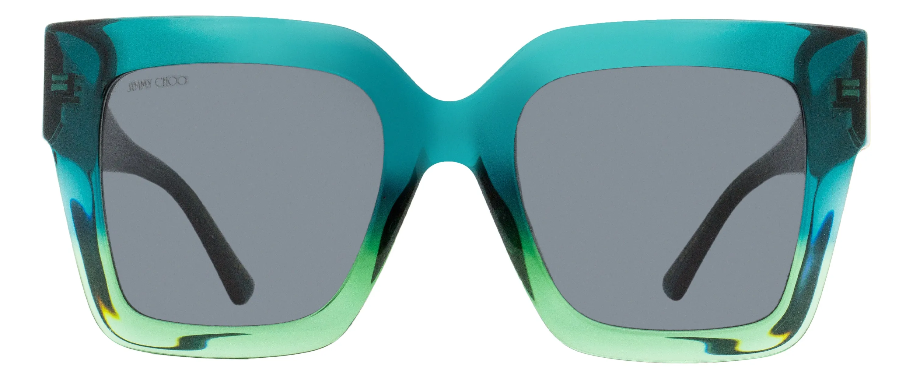 Jimmy Choo Women's Square Sunglasses Edna PEFIR Green-Aqua 52mm