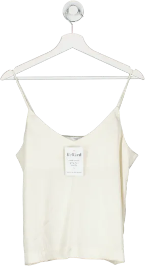 La Redoute Cream Satin V Neck Cami UK 12