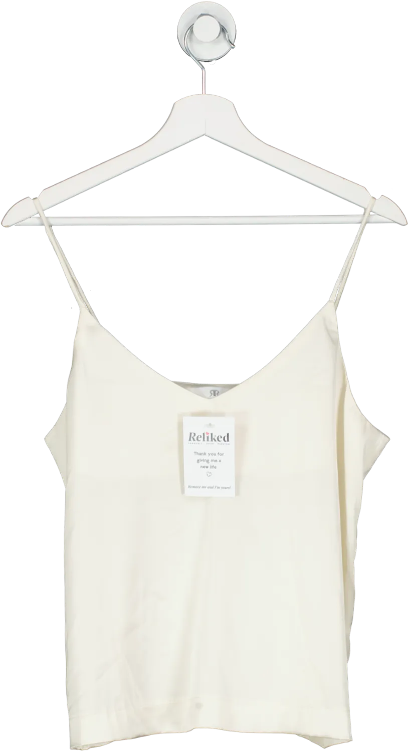 La Redoute Cream Satin V Neck Cami UK 12