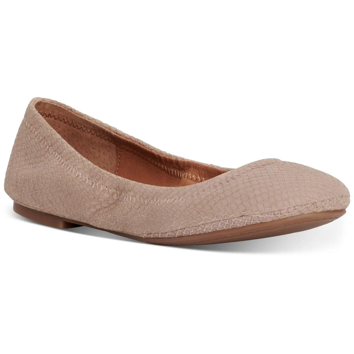 Lucky Brand Womens Emmie Leather Round-Toe Ballet Flats