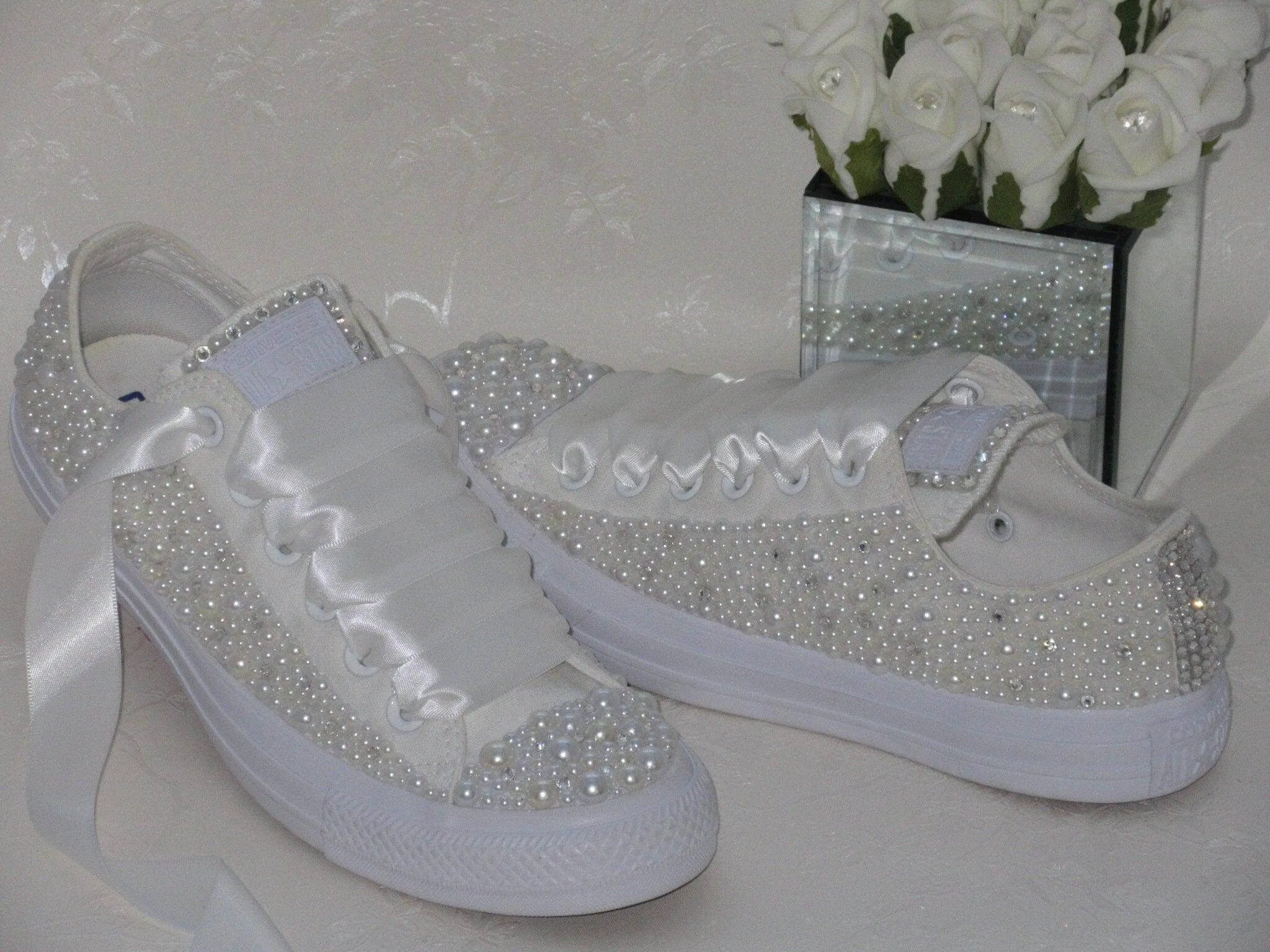 Luxury Wedding Pearl Bridal Converse