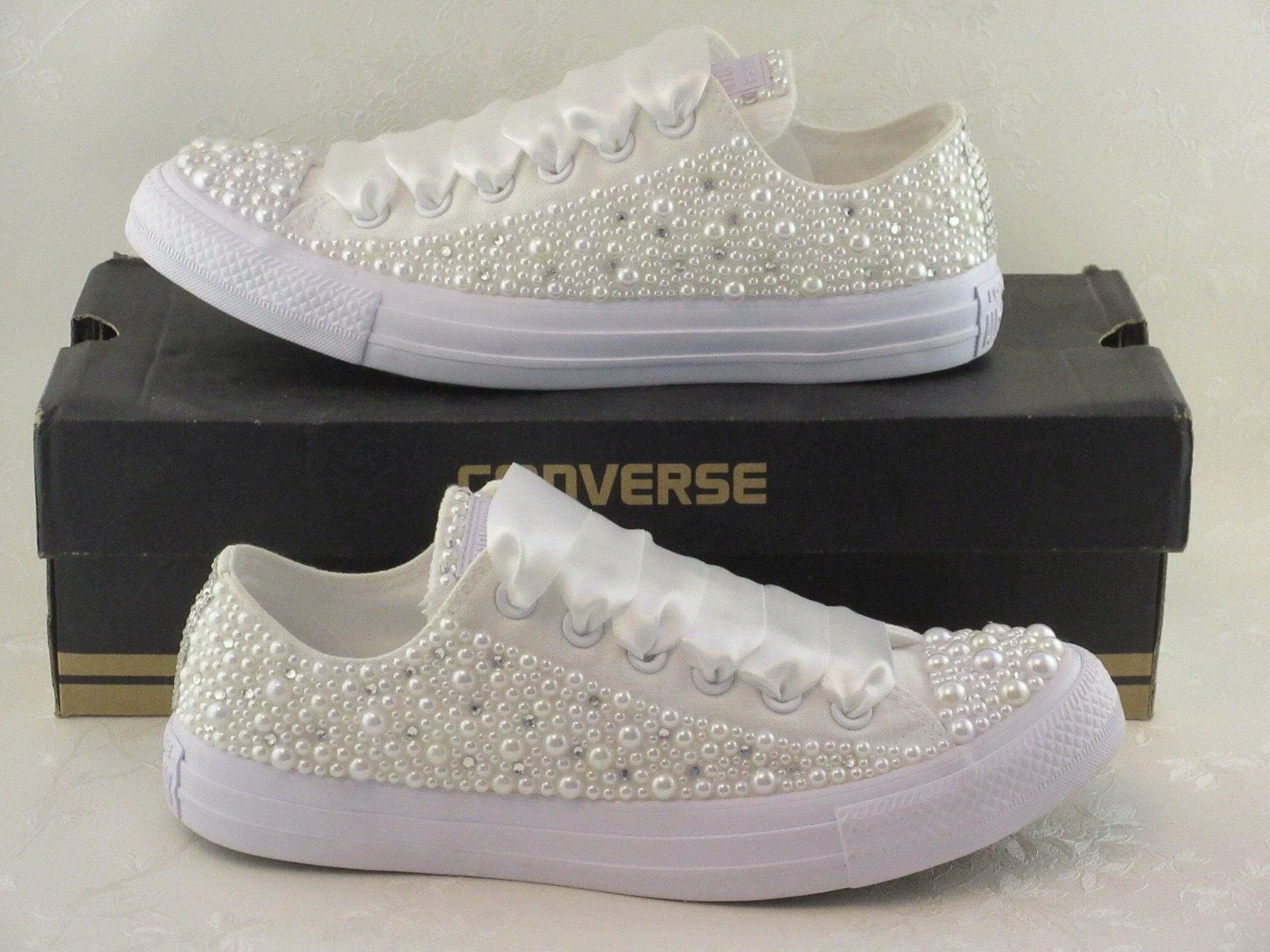 Luxury Wedding Pearl Bridal Converse