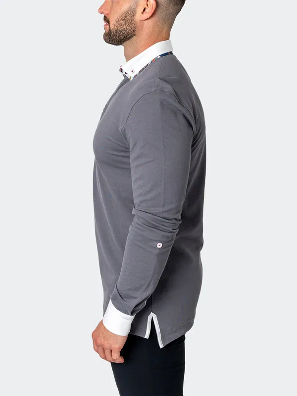 Maceoo Long Sleeves Polo | Polo NewtonSolidMirage Grey