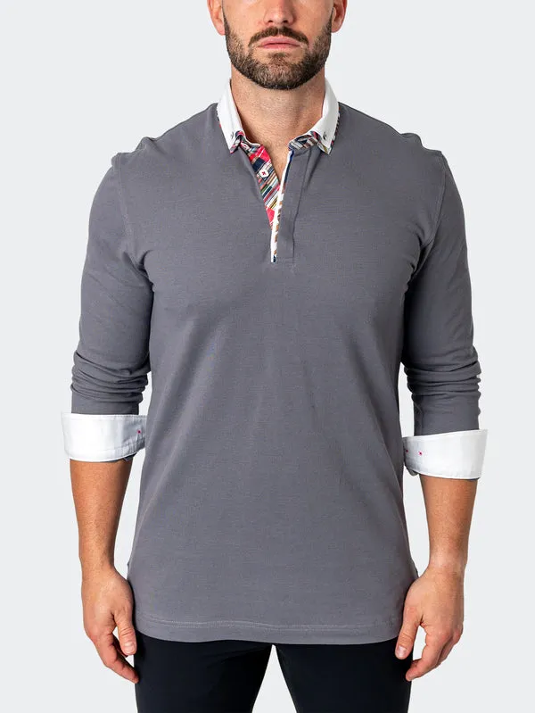 Maceoo Long Sleeves Polo | Polo NewtonSolidMirage Grey