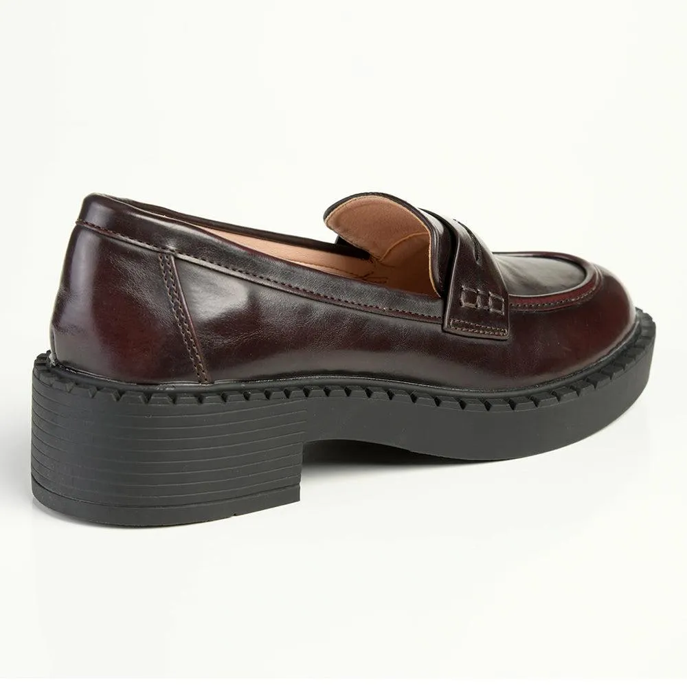 Madison Pia Slip On Brogue - Brown